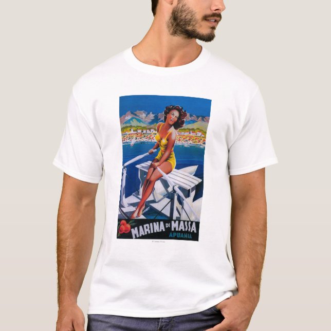 Den Massa marinaen reser affischen T-shirt (Framsida)