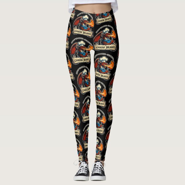 Den matlagande draken leggings (Framsida)
