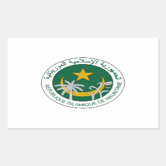 Den Mauretanien medborgare förseglar Rektangulärt Klistermärke
