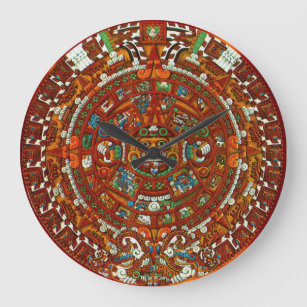 Den Mayan Aztec kalenderrundaväggen tar tid på Stor Klocka