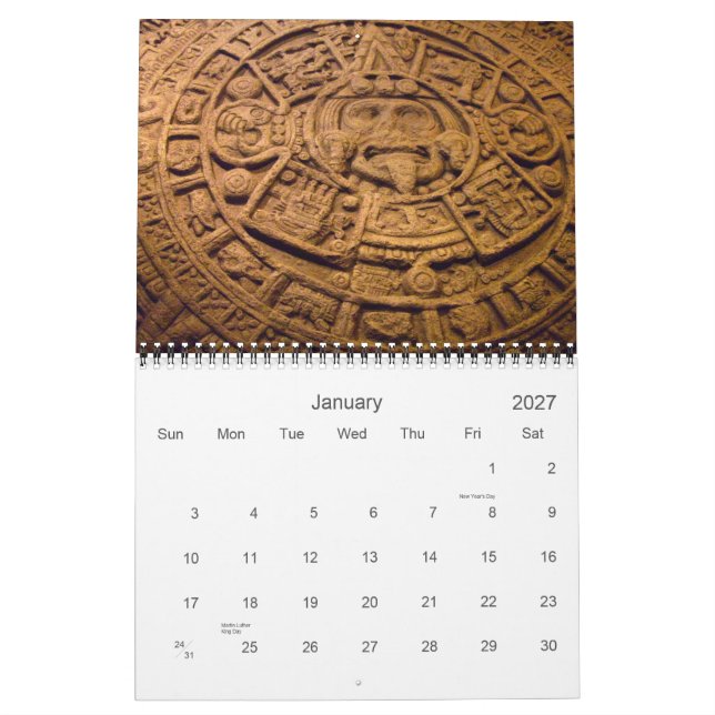 Den Mayan kalenderkalendern för officiell 2012 Kalender (Jan 2027)