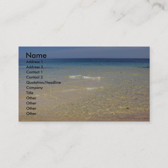 Den medelhavs- #1en visitkort (Framsida)