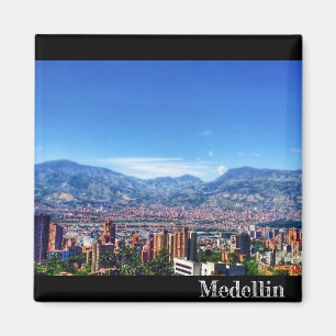 Den Medellin staden beskådar kylmagneten Magnet