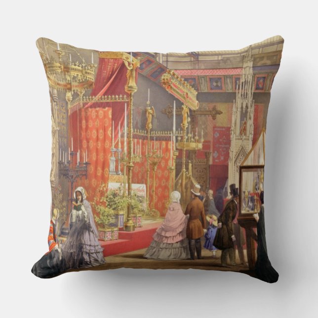 Den medeltida domstolen som är designad vid Pugin, Kudde (Framsida)