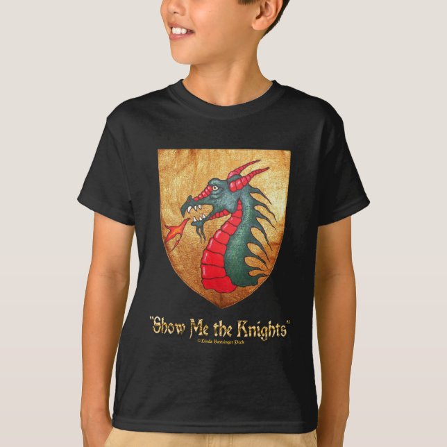 Den medeltida draken skyddar tee (Framsida)