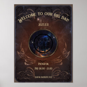 Den medeltida gamla bok-magician fantasi-händelsen poster