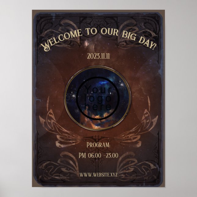 Den medeltida gamla bok-magician fantasi-händelsen poster (Framsidan)