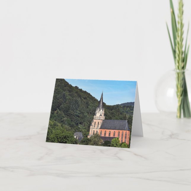 Den medeltida tyska kyrkan i bergen kort (Framsida)