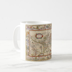 Den medeltida världskartan av Willem Blaeu Kaffemugg