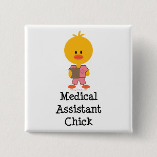 Den medicinska assistentchicken knäppas knapp
