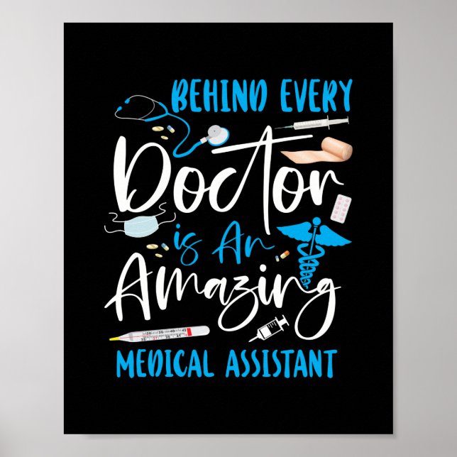 Den medicinska assistenten CMA bakom varje Doktor  Poster (Framsidan)