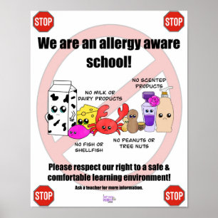 Den medvetna allergin skolar affischen poster