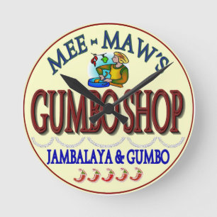 Den Mee maw'sens Gumbo shoppar Rund Klocka