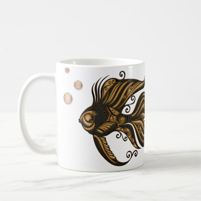 Den mekaniska  av havsångfisk. kaffemugg (Vänster)