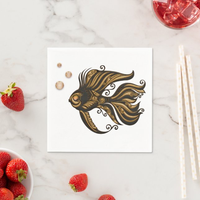 Den mekaniska  av havsångfisk. pappersservett (Insitu)