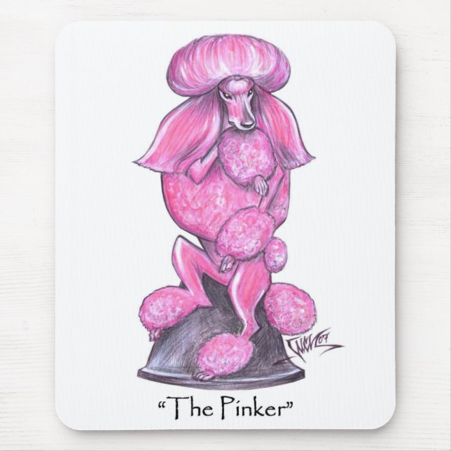 Den mer rosa bröstcancerpudeln Mousepad Musmatta (Framsidan)
