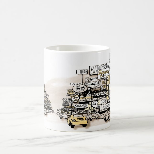 Den mer underbara förorts- remsan kaffemugg (Center)