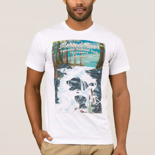 Den Merced floden Kalifornien reser affischen T-shirt