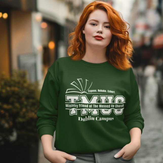 Den Messed Up Kyrkans Damernas Varsity Gröna Campu T Shirt (Skapare uppladdad)