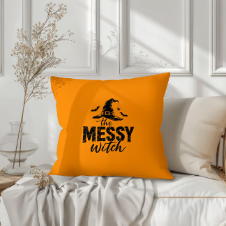 Den Messiga Häxans Matchande Halloween-design Kudde