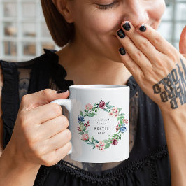 Den mest älskade BÄSTA VÄN EVER blomsterkrans Kaffemugg