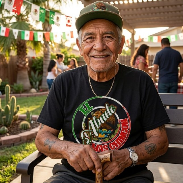 Den Mest Chingons Farfar Mexikansk stolthet T Shirt (El Abuelo Mas Chingon Mexican pride T-Shirt)