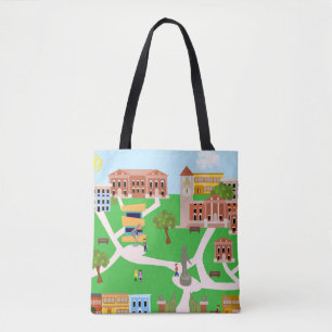 Den mest färgade retro-illustrationen av Campus Co Tygkasse