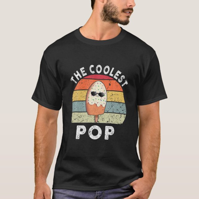 Den mest högtstående Pop Bästa Pappa någonsin Vint T Shirt (Framsida)