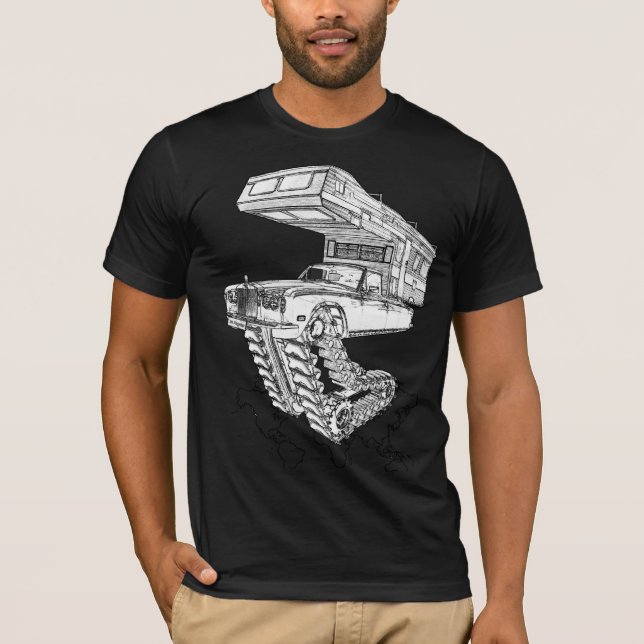 Den mest högväxt vertikala Motorhomen Tee Shirt (Framsida)