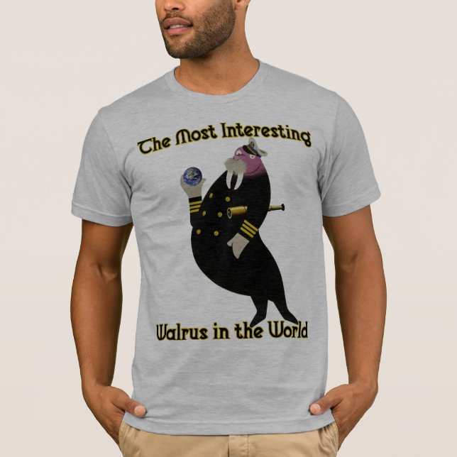 Den mest intressant valrossen i världen tee shirt (Framsida)