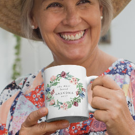 Den mest kärleksfulla mormor någonsin i Blommigten Kaffemugg