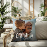 Den mest lyckade GRANDMA-gåvan Kudde<br><div class="desc">Låt en mormor veta hur mycket hon är älskad i detta, Cute Modern Anpassningsbar Photo Grandma Pillow. Utformningen har vit roligt med texten "Den mest efterblivna GRANDMA". Ladda bara upp bild som är din favorit och anpassa namn/er från vem som kommer. Du kan ändra färg genom att använda verktygen "anpassa...</div>