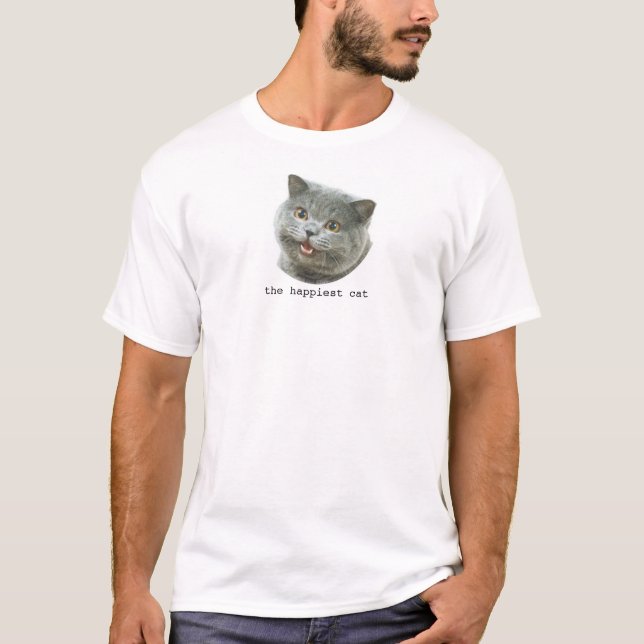 den mest lyckliga katten t shirt (Framsida)