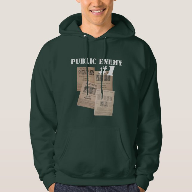 Den mest önskade offentliga fienden nummer ett pos hoodie (Framsida)