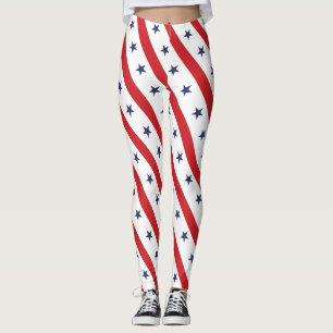 Den mest patriotiska amerikan White II Dekorativ k Leggings