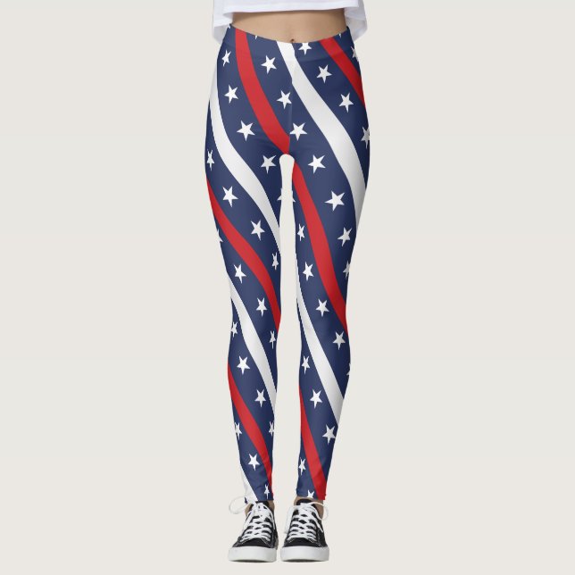 Den mest patriotiska amerikanska Flagga | 4 juli t Leggings (Framsida)