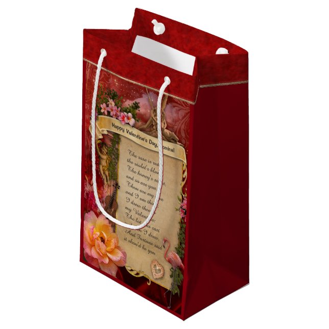 Den mest romerska Valentine 💕 anpassadet Gift Bag (Framsidan Vinklad)