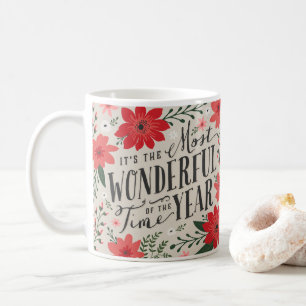 Den mest underbara Blommigten för årets Helgdag Kaffemugg
