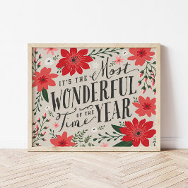 Den mest underbara Blommigten för årets Helgdag Poster