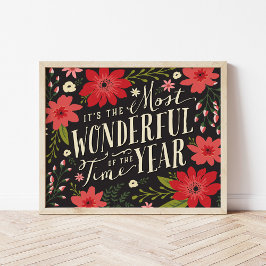 Den mest underbara Blommigten för årets Helgdag Poster