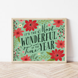 Den mest underbara Blommigten för årets Helgdag Poster