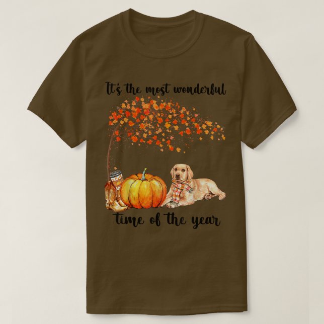 Den mest underbara hösttiden Labrador Retrie T Shirt (Design framsida)