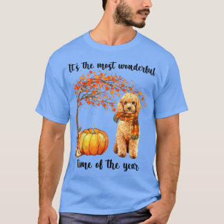 Den mest underbara hösttiden Pudel Scarf Pu T Shirt