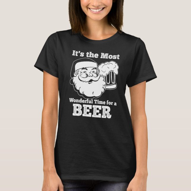 Den mest underbara Jultomten som dricker Chris T Shirt (Framsida)