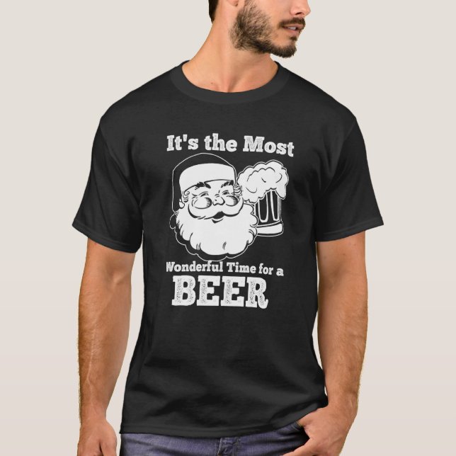 Den mest underbara Jultomten som dricker Chris T Shirt (Framsida)
