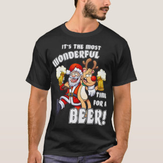 Den mest underbara tiden för en Beer Santa Funny T Shirt