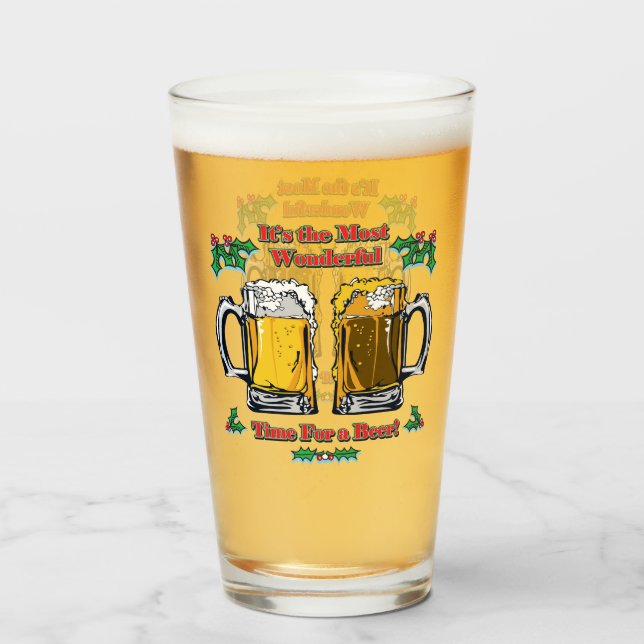 Den mest underbara tiden för öl glaskopp (Framsida fylld)