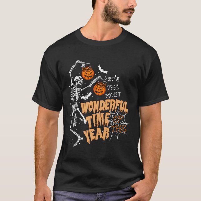Den mest underbara tiden på året Dance Skeleton T Shirt (Framsida)