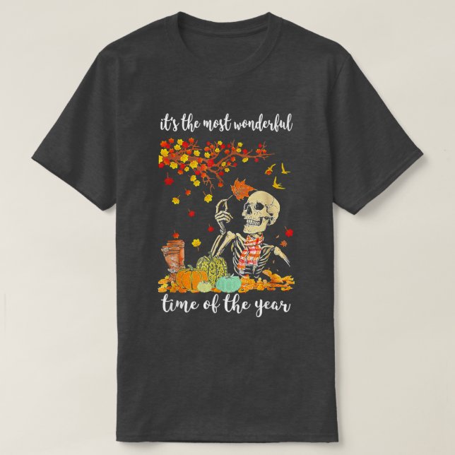 Den mest underbara tiden på året hösten t shirt (Design framsida)