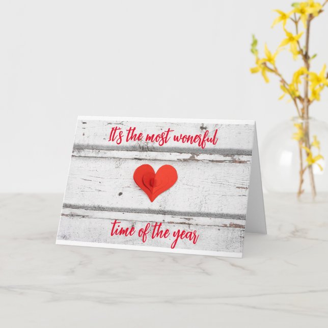 DEN MEST "UNDERBARA TIDEN PÅ ÅRET" JUL KORT (Gul blomma)